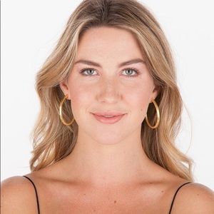 Shiela Fajl Fav Petite Hoop Brushed Gold